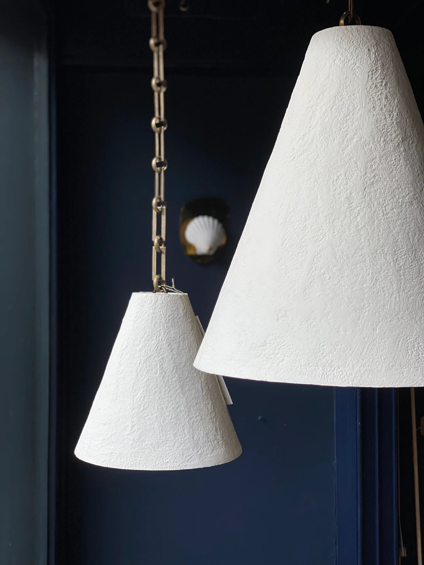 White Plaster Pendant Lamp D641