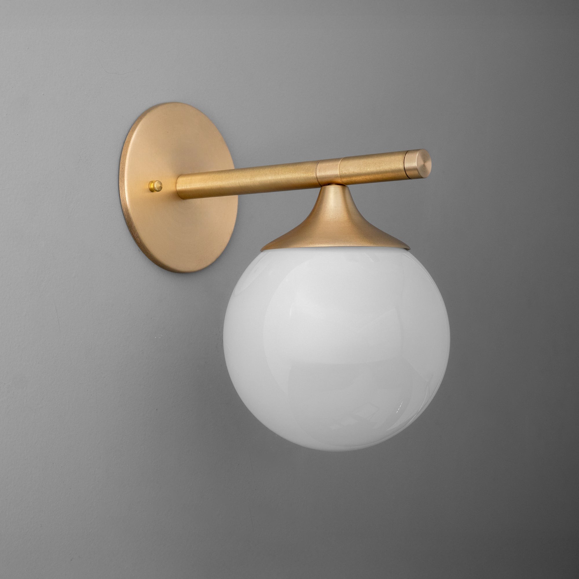 Glorica Glass Wall Sconce - Frosted Globe Light K1142