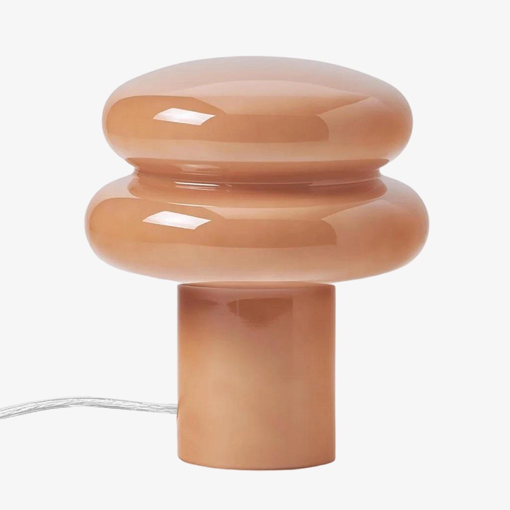 Orra Mushroom Glass Table Lamp - Minimalist Opal Shade Table Light for Home Décor K1428