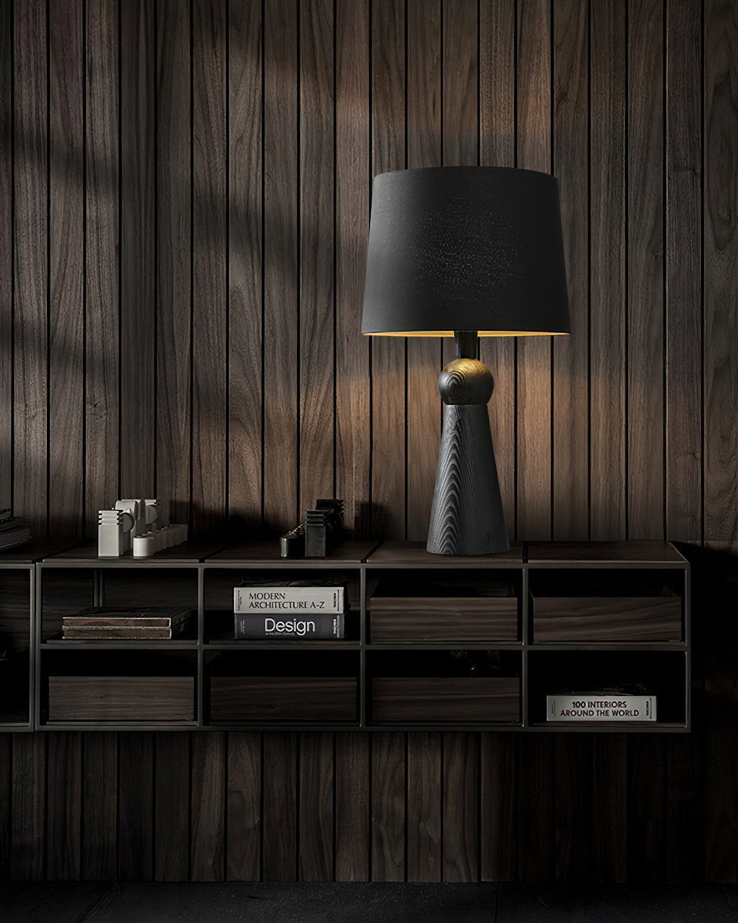 Nordic Retro Solid Wood Fabric Table Lamp K256