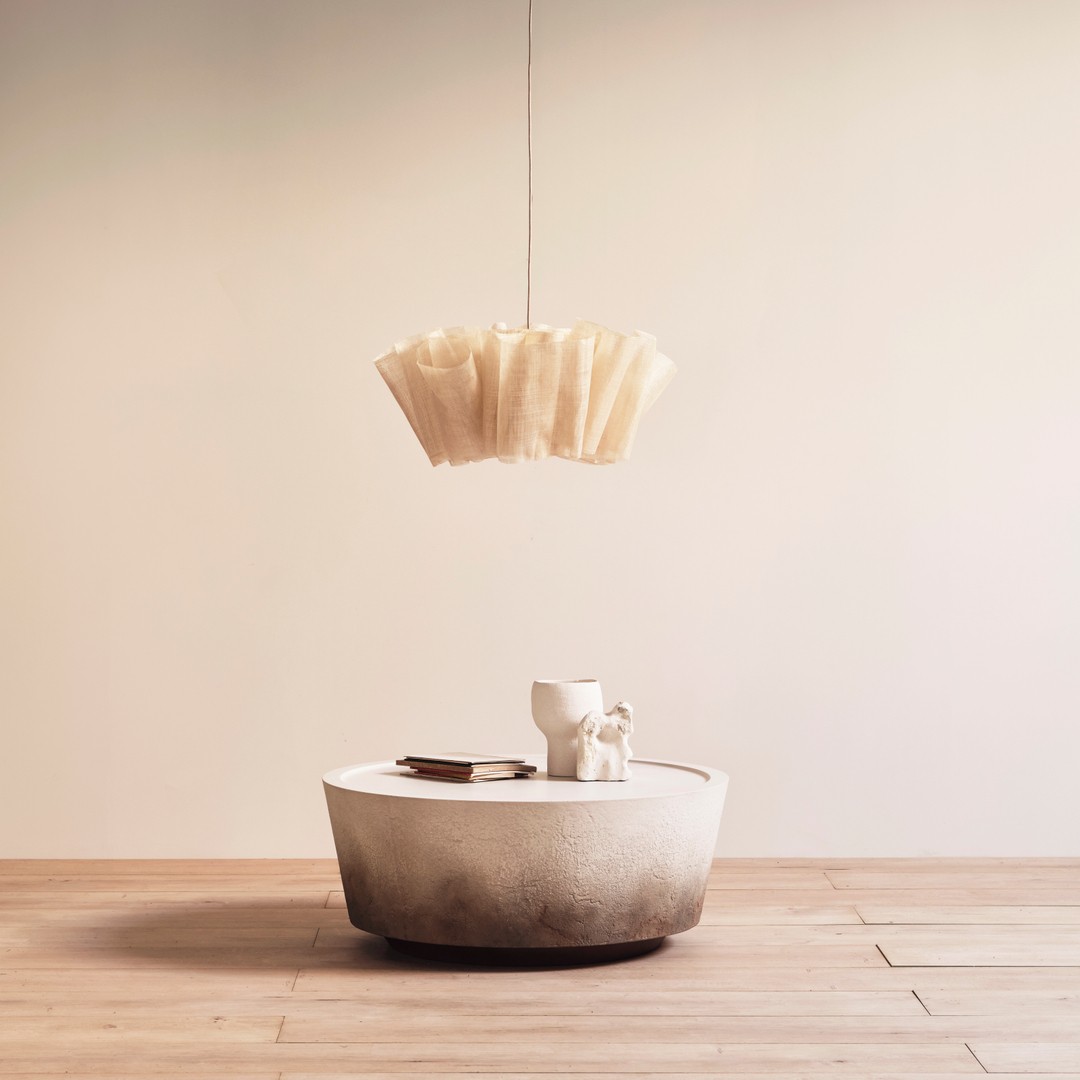 Handcrafted Fabric Shade Pendant Light – Minimalist Design for Home Interiors K1244