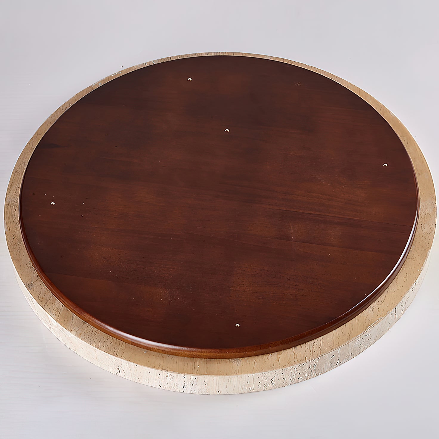 Ultra-thin Round Travertine Ceiling Lamp D690