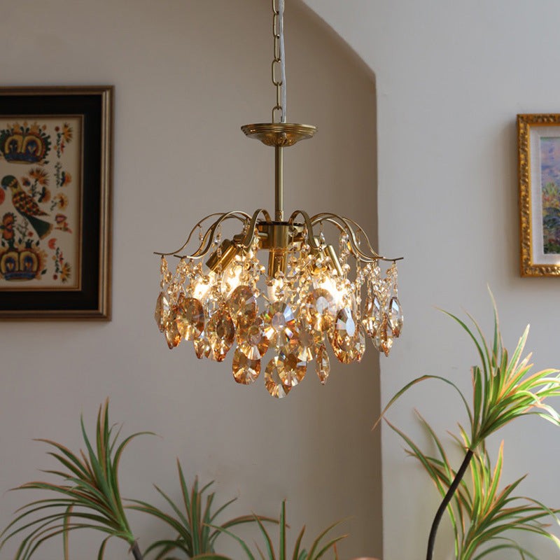 Vintage Sumptuous Teardrop Crystal Chandelier K1279