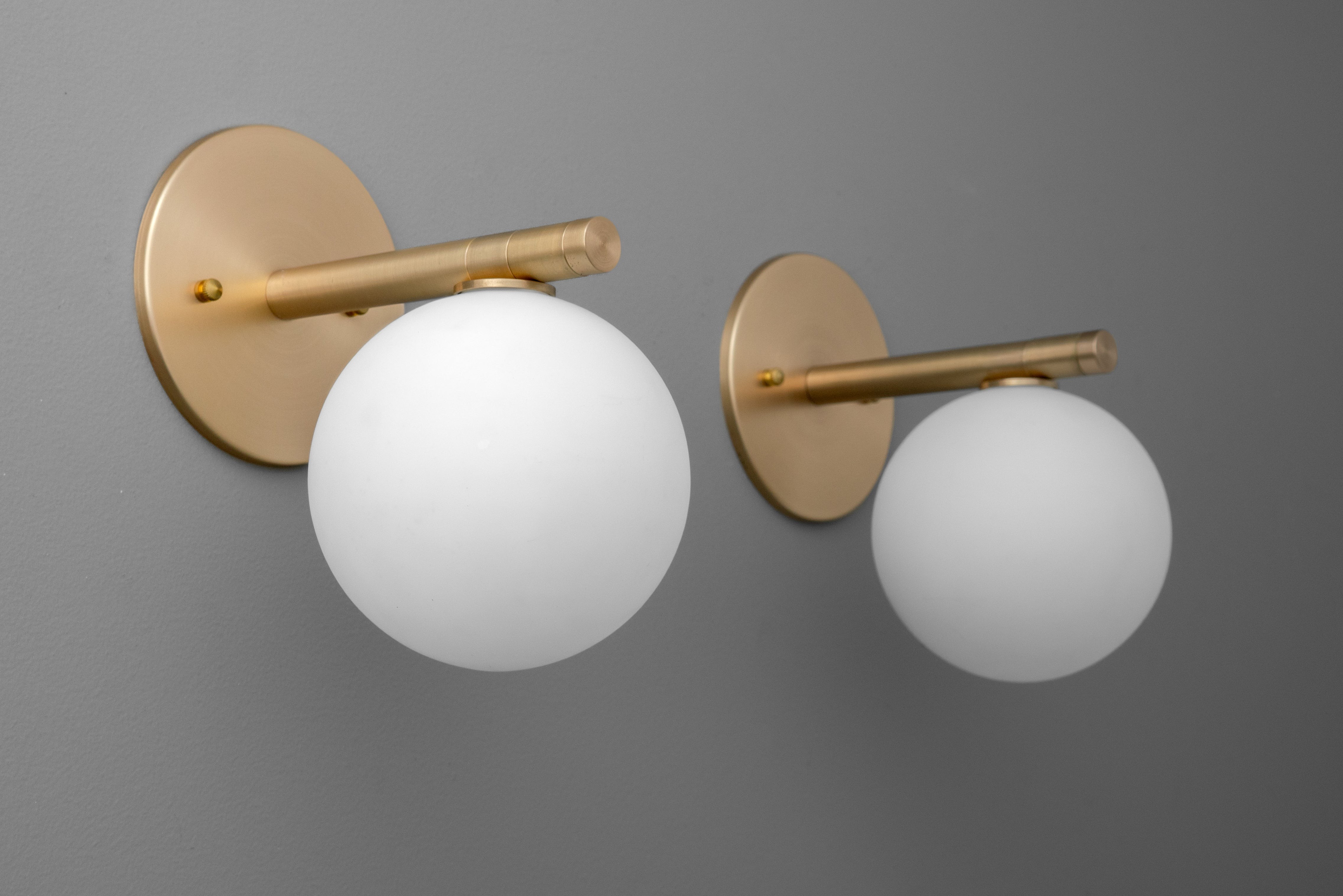 Glorica Glass Wall Sconce - Frosted Globe Light K1142