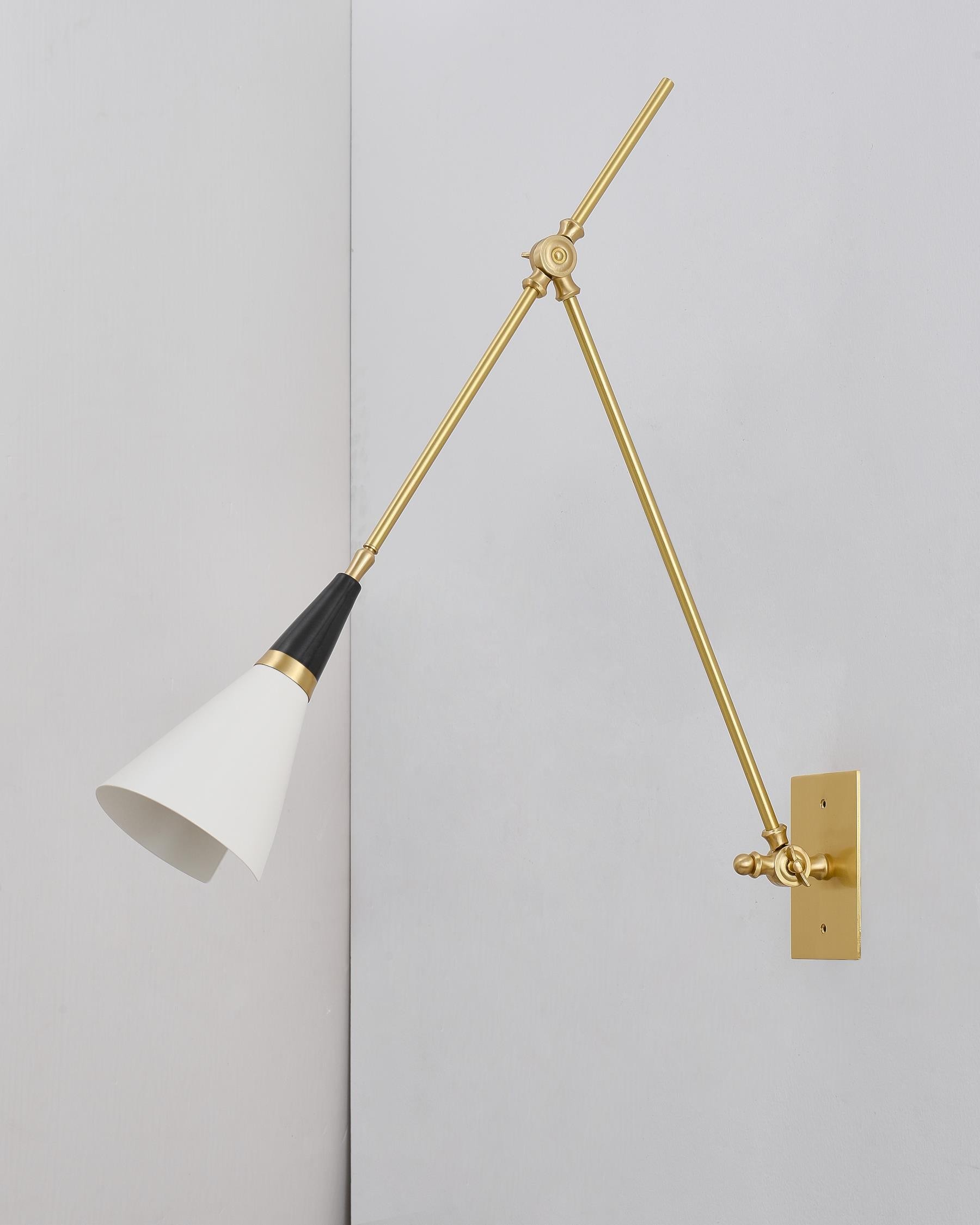 Vintage Metal Adjustable Swing Arm Wall Lamp K850