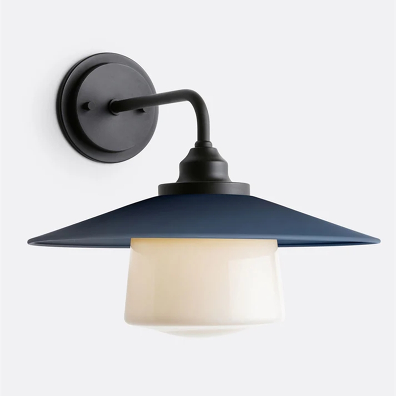 Cordax Utility-Inspired Wall Sconce - Metal and Glass for Indoor Outdoor Decor K2046