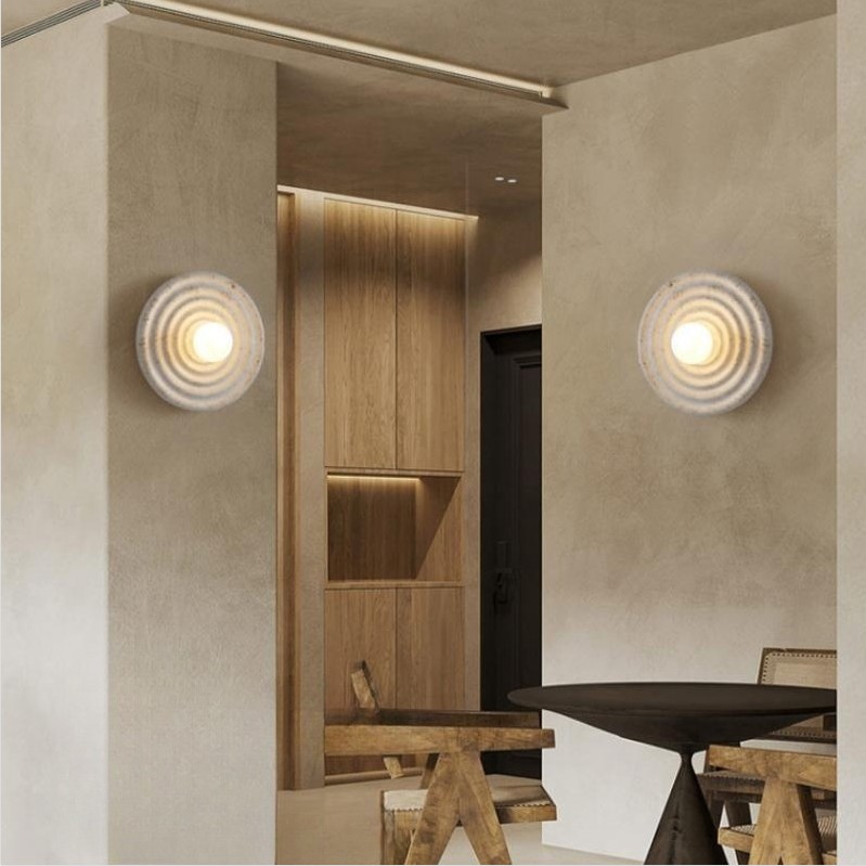 Japanese Wabi-sabi Round Indoor Wall Lamp K760