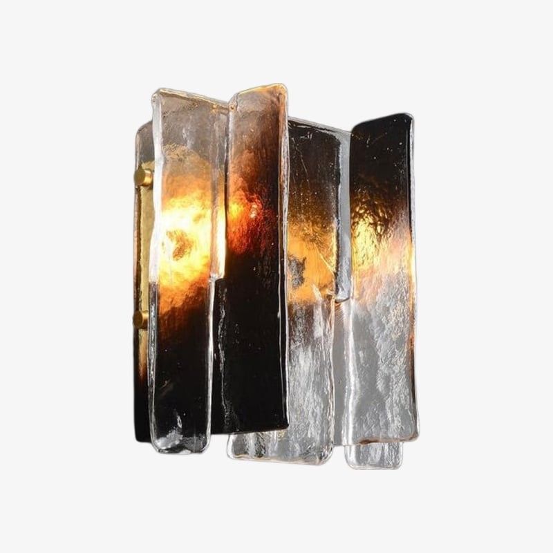 Lumiridge Minimalist Wall Light - Modern Metal Glass Fixture for Living Room K2149