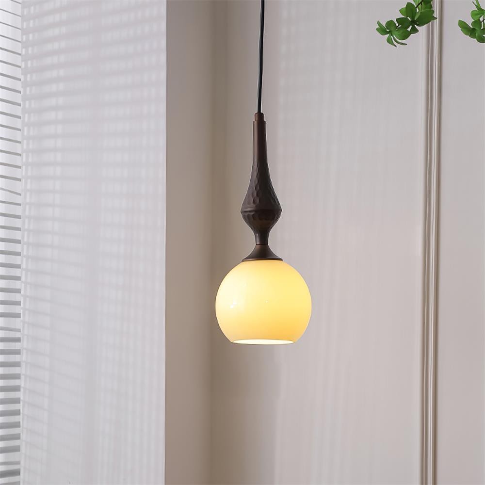 Modern Simple Cream Smooth Small Pendant Lamp K367