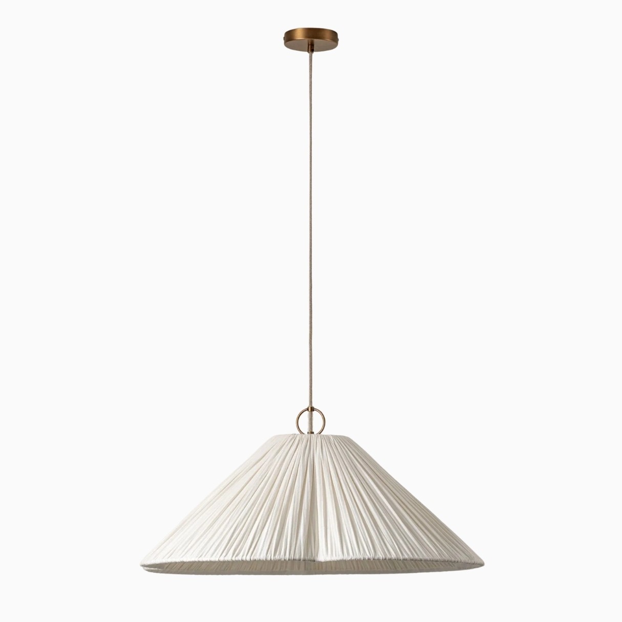 Blossine Oversized Linen Texture Pendant Light - Boho Style Hanging Lamp for Dining Room K1571