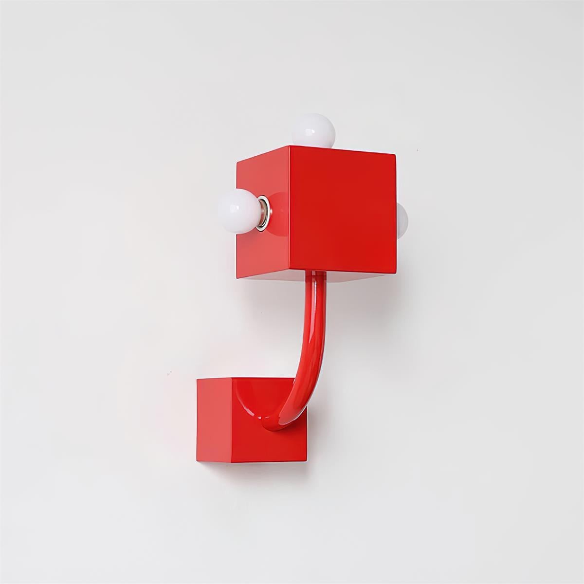 Red Cube Metal Wall Lamp K616