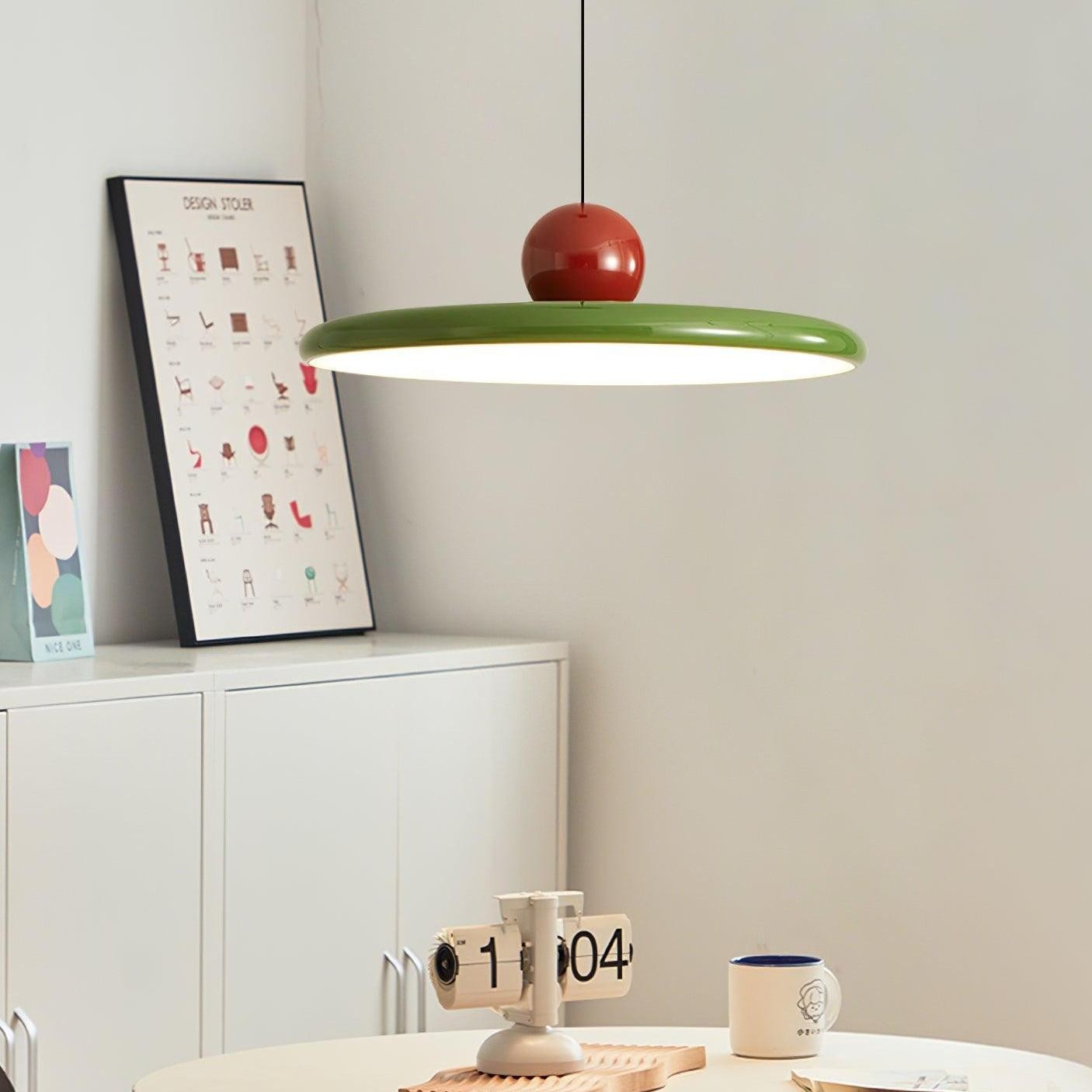 Minimalist Cream Style Flying Disc Pendant Lamp K790
