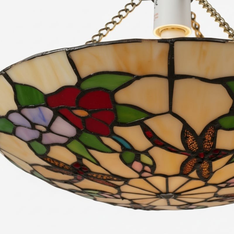 TF Butterfly Pendant Lamp - Decorative Stained Glass Pendant Light K1798