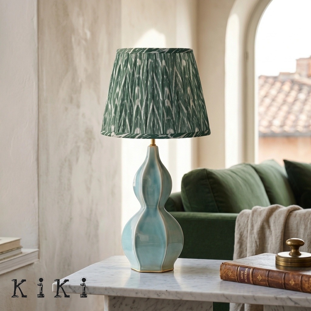 Thalune Coastal Modern Table Lamp with Textured Ceramic Design for Living Spaces K2170