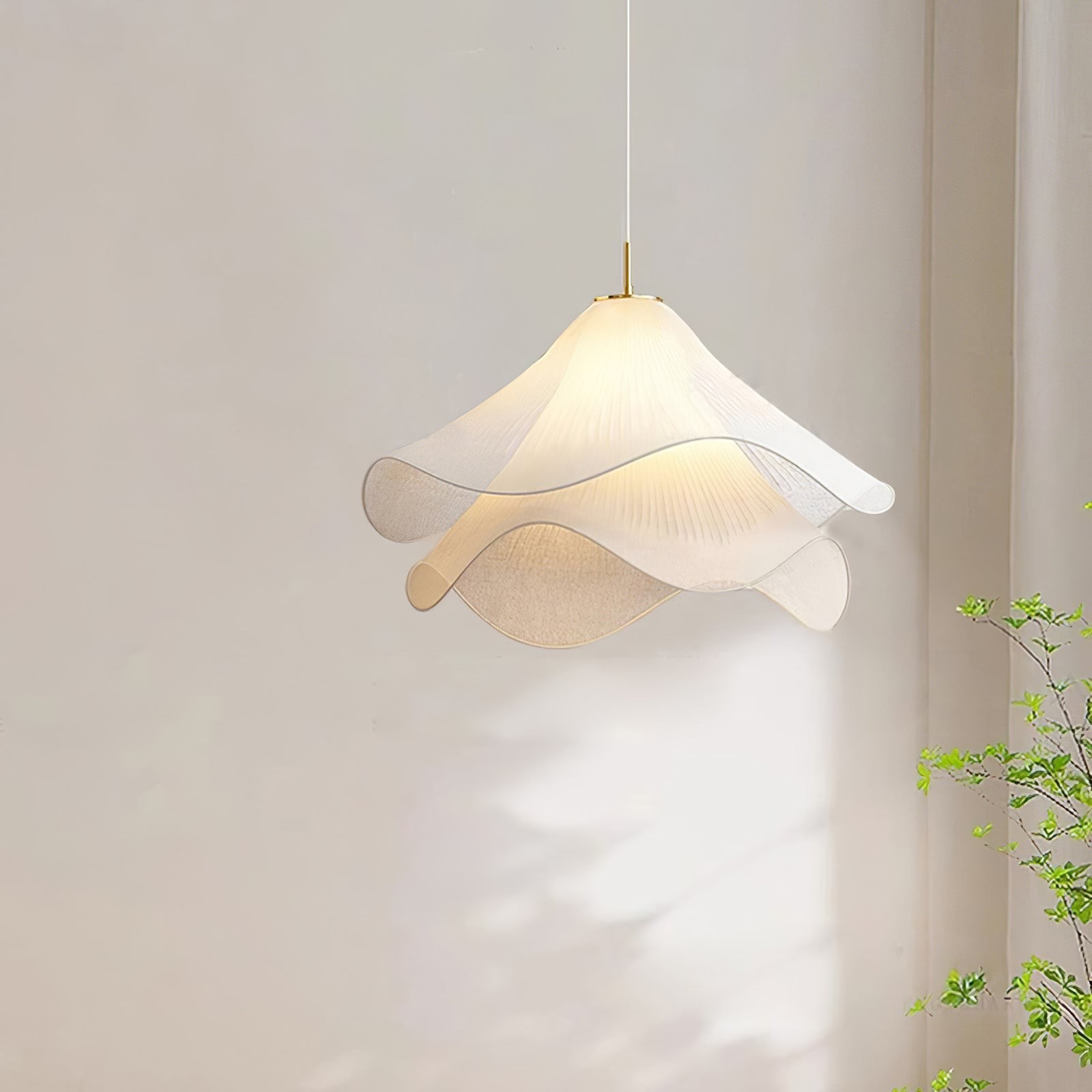 Ethereal Draped Shade Pendant Light – Modern Ambient Light for Bedrooms & Lounges K1192