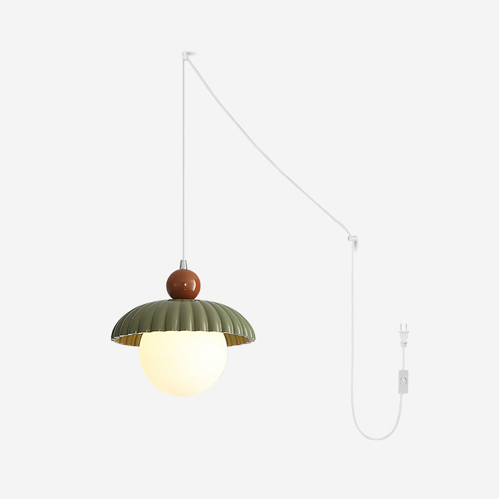 Creative Spherical Straw Hat Vertical Line Pendant Lamp K229