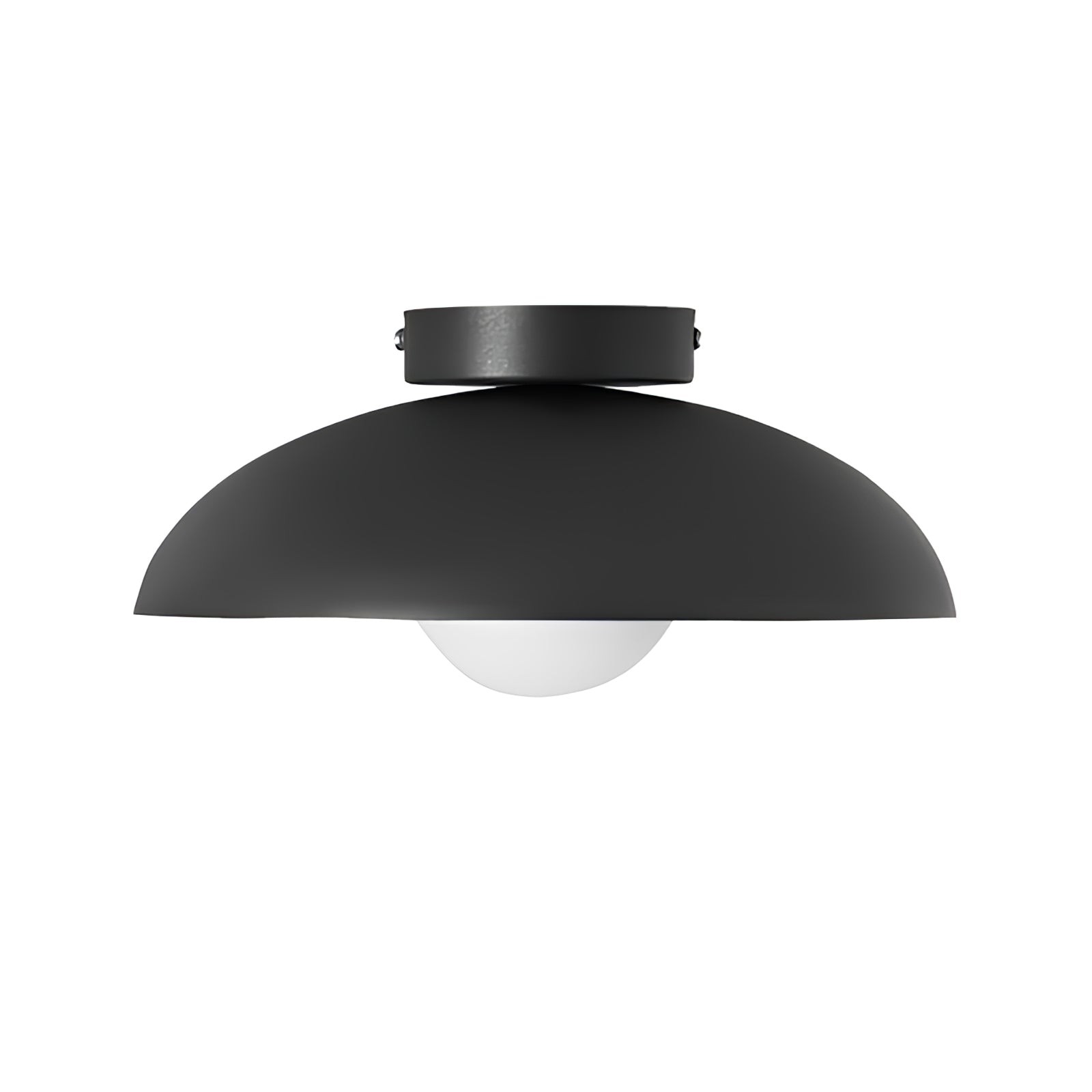 Matte Black Glass Dome Ceiling Lamp K419
