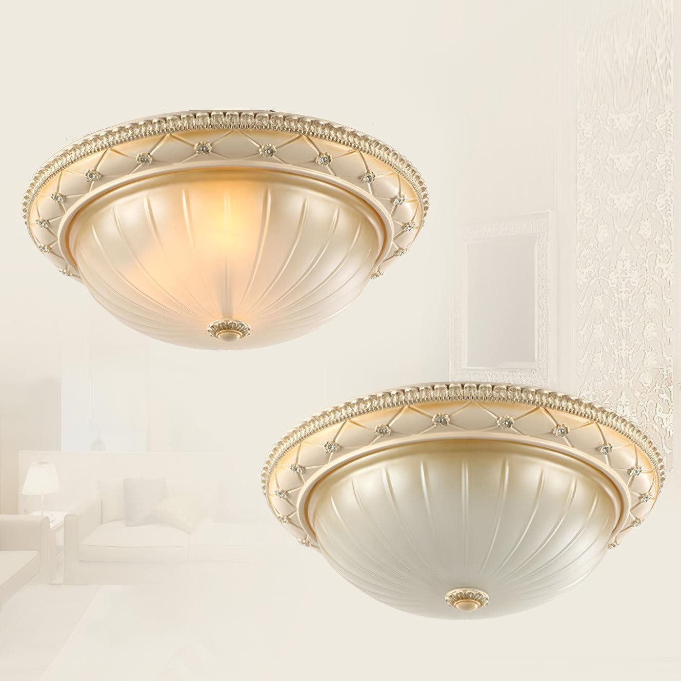 European Vintage Style Resin Ceiling Light for Bedroom K371