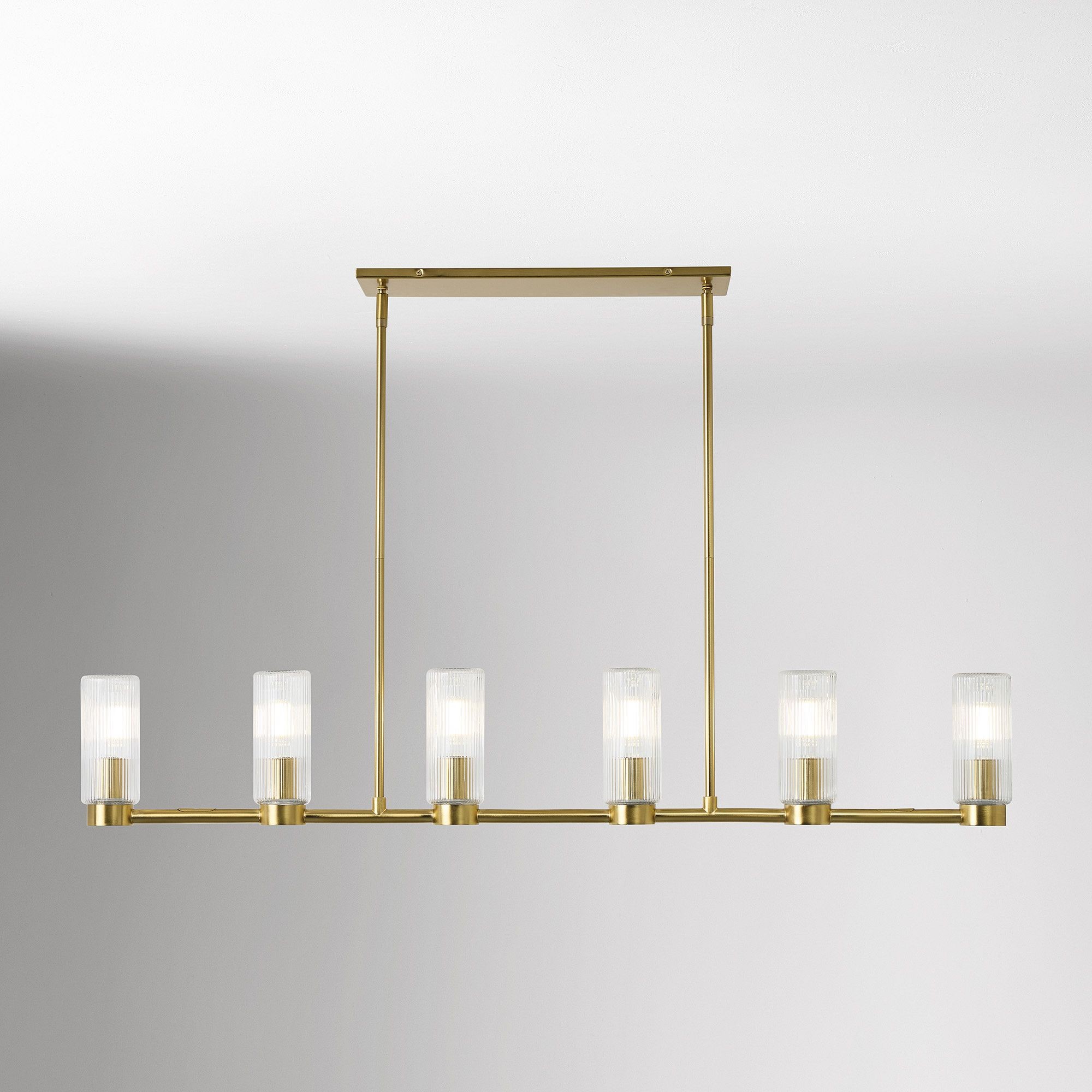 Rivora Fluted Glass Chandelier – Elegant Ribbed Lasting Design K1334