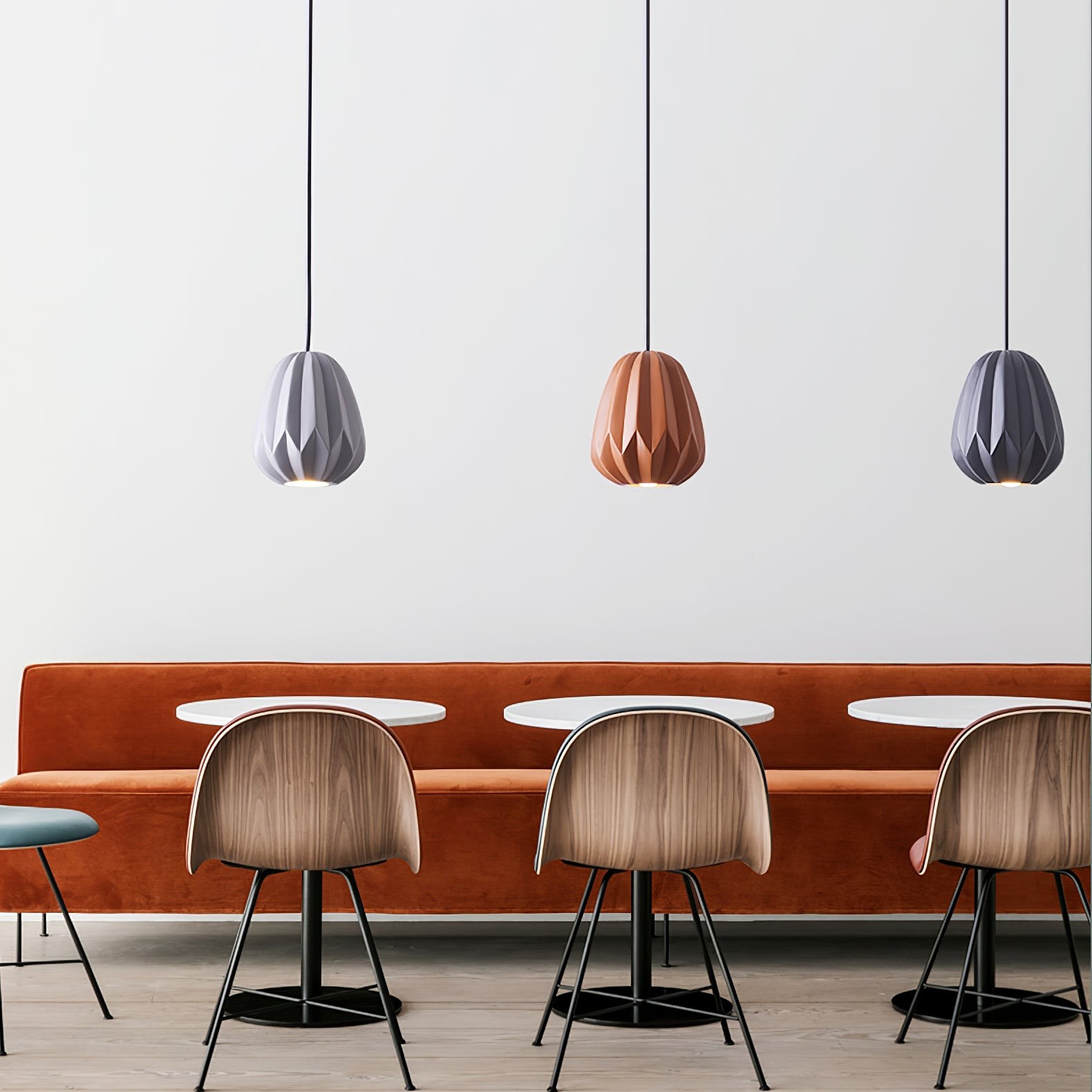 Papaya Resin Pendant Lamp K1064
