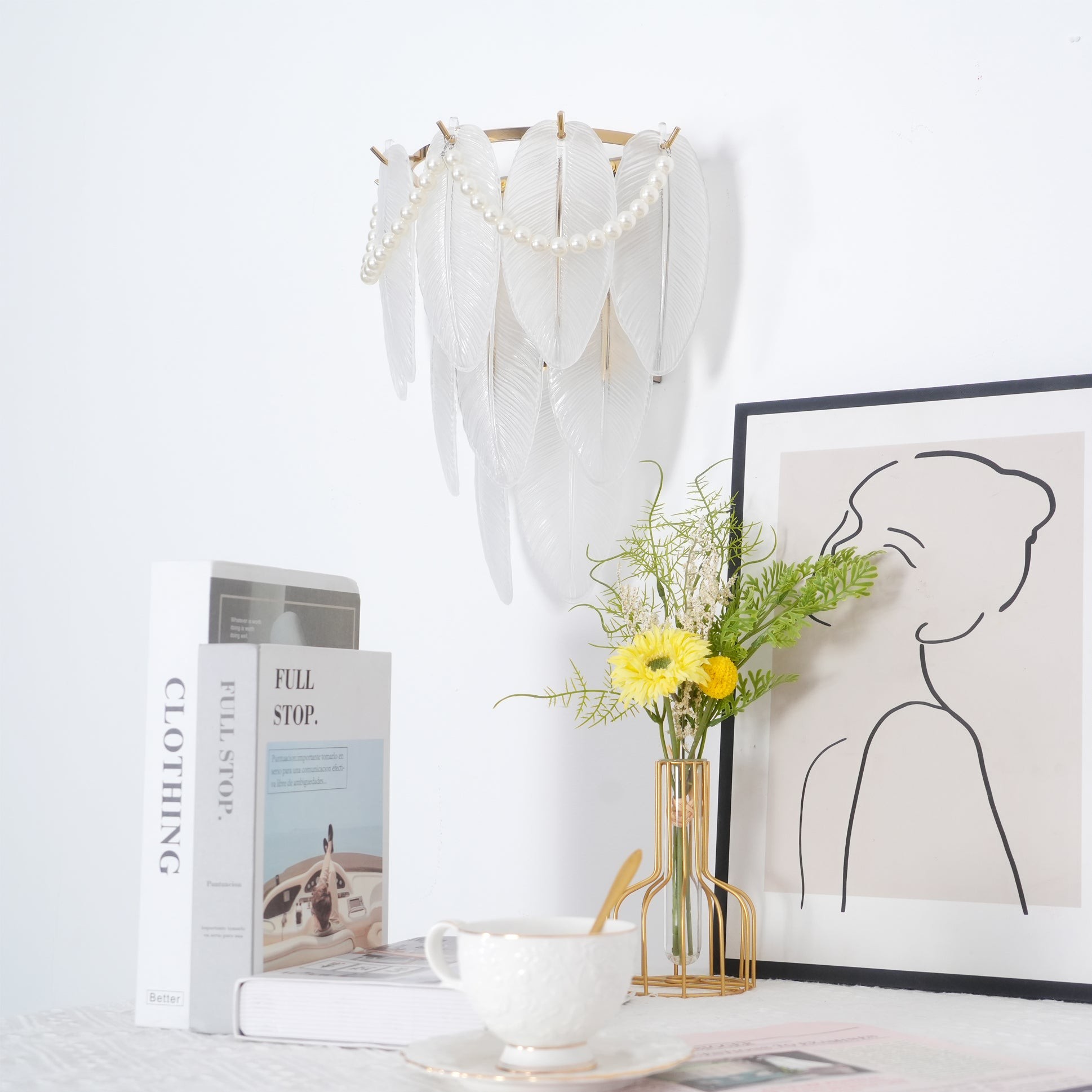 Feather Pearl Wall Lamp K1020