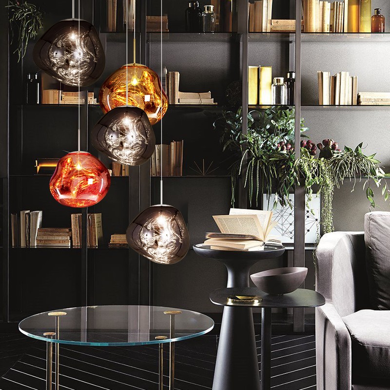 Sleek Glass Lava Pendant Lamp - Modern Lighting Fixture for Dining Area K806