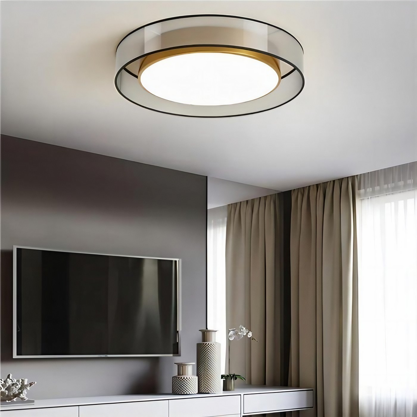 Scandinavian Unique Luxury Round LED Ceiling Lamp K811