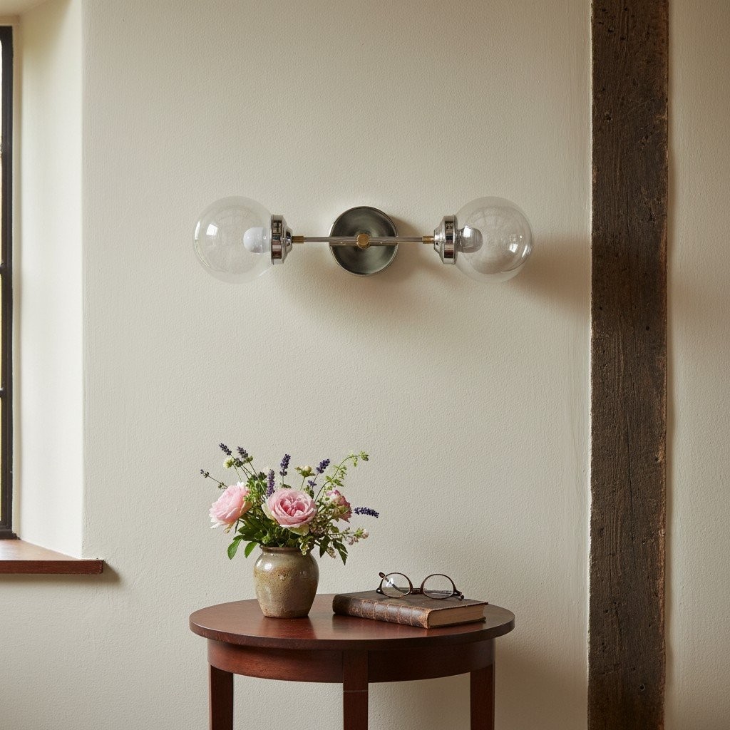 Lumio Globe Versatile Vanity Sconce - Dimmable Light for Bathroom and Hallway Use K1549