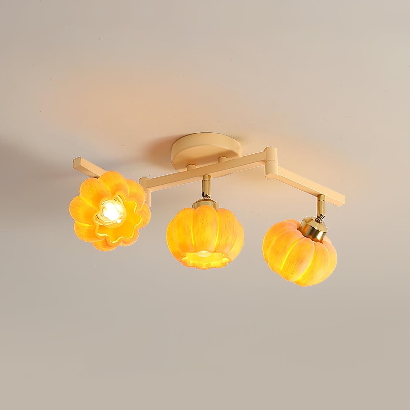 Pumpkin Flower Ceiling Lamp K739
