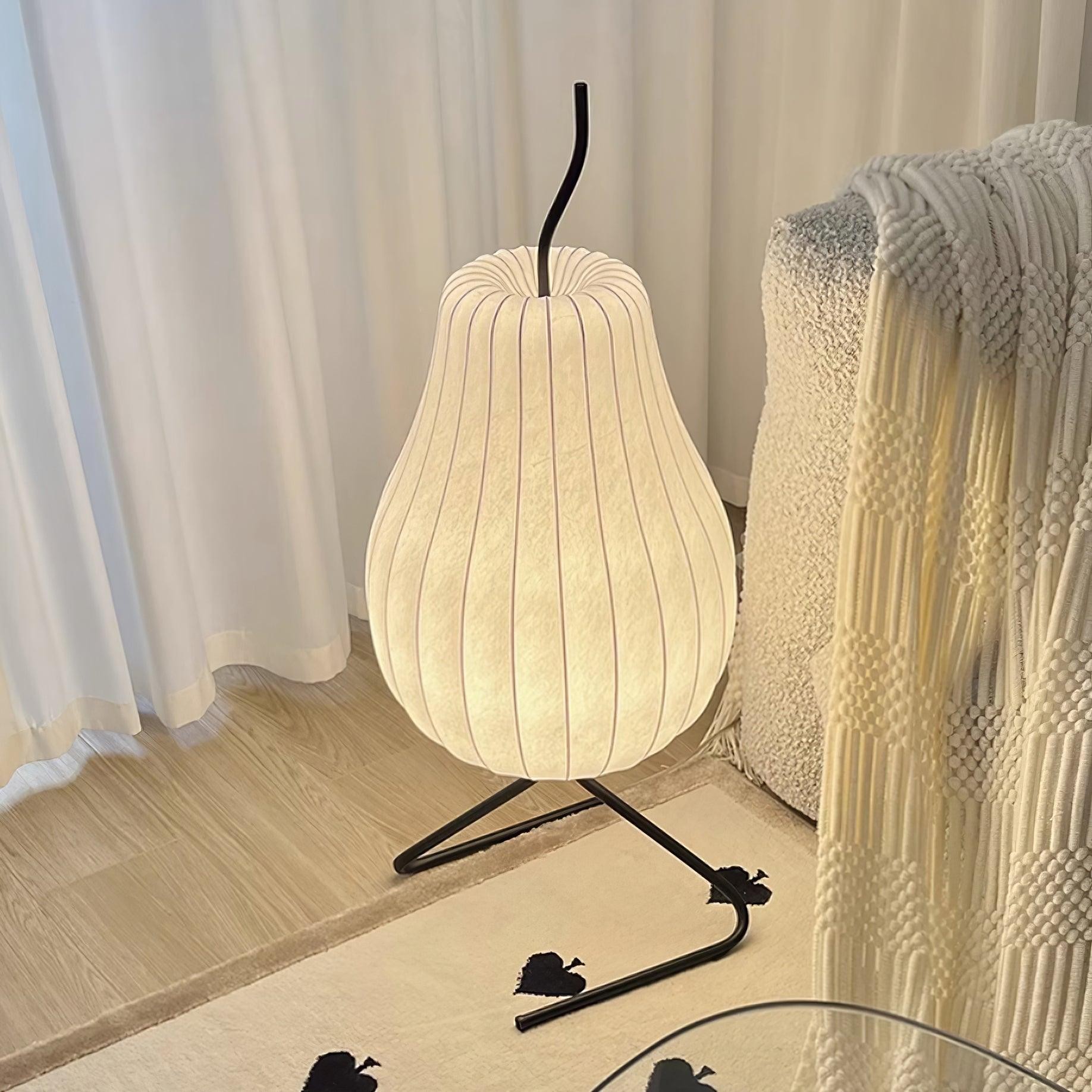 Pear-shaped Shite Floor Lamp Suitable For Living Room K581