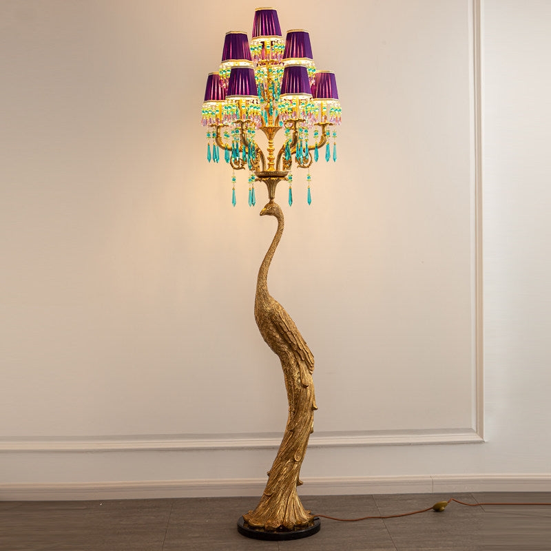 Perky Peacock Floor Lamp D761