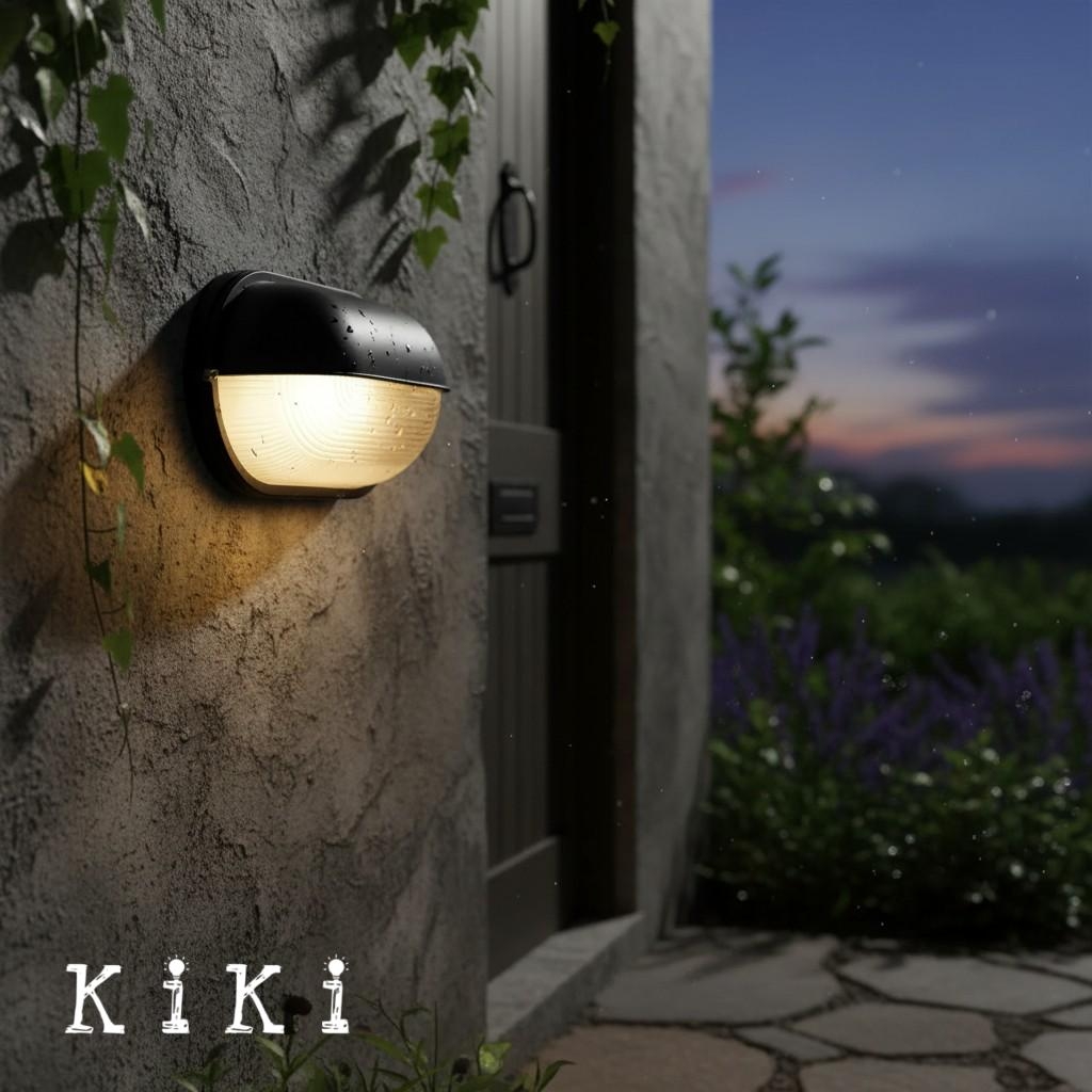 Docka Metal and Glass Outdoor Wall Sconce - Vintage Industrial Wall Light for Porch K2367