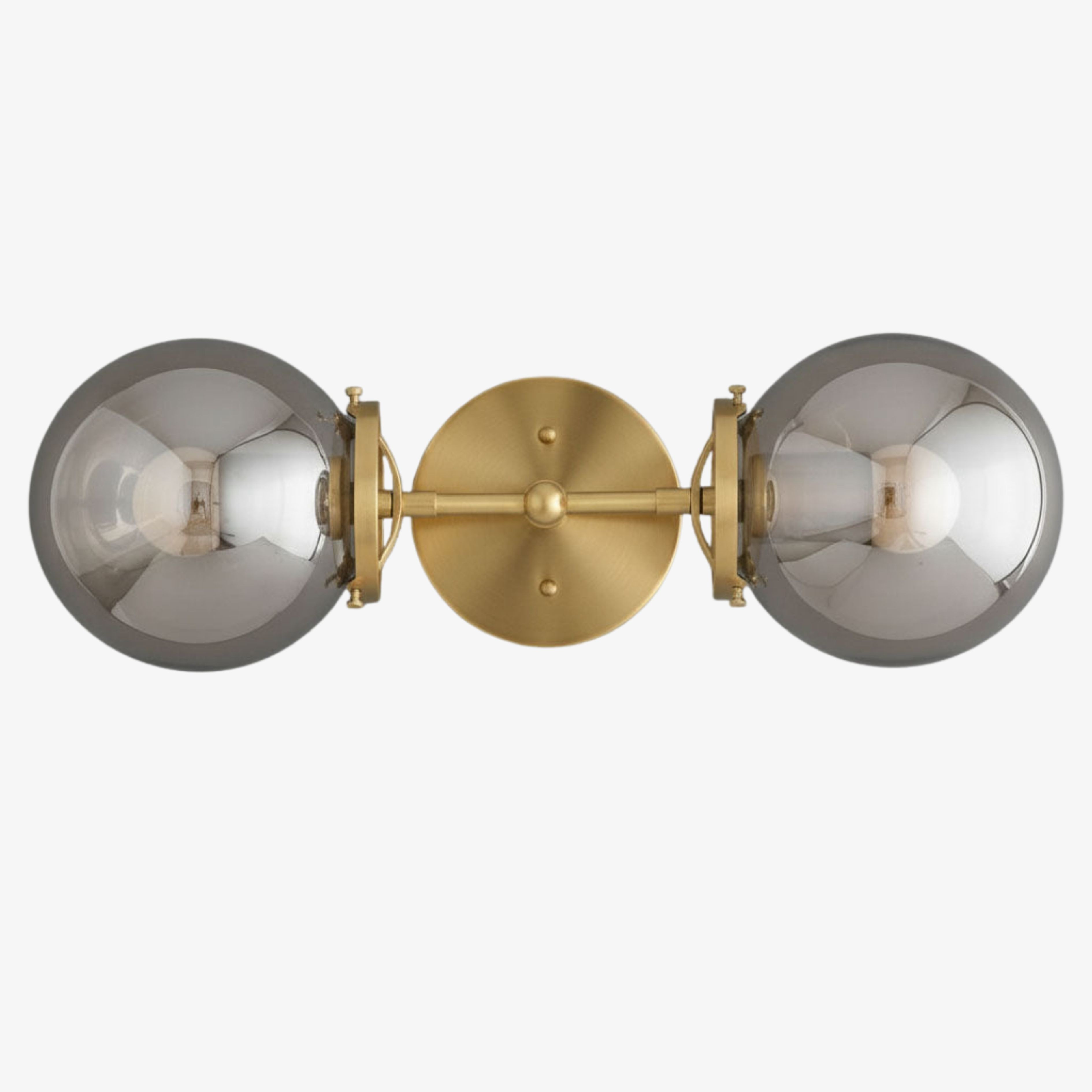 Lumio Globe Double Globe Vanity Wall Light - Rustic Farmhouse Bathroom Wall Fixture K1489
