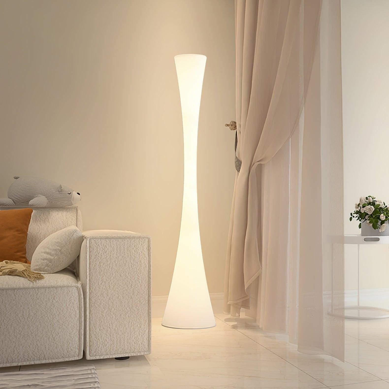 Romantic Simple White Column Floor Lamp K819