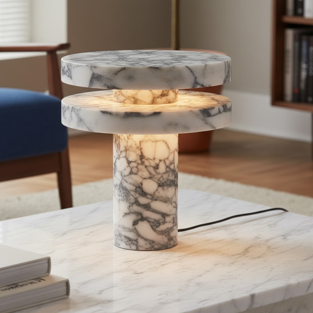 Pillar Marble Table Lamp D567