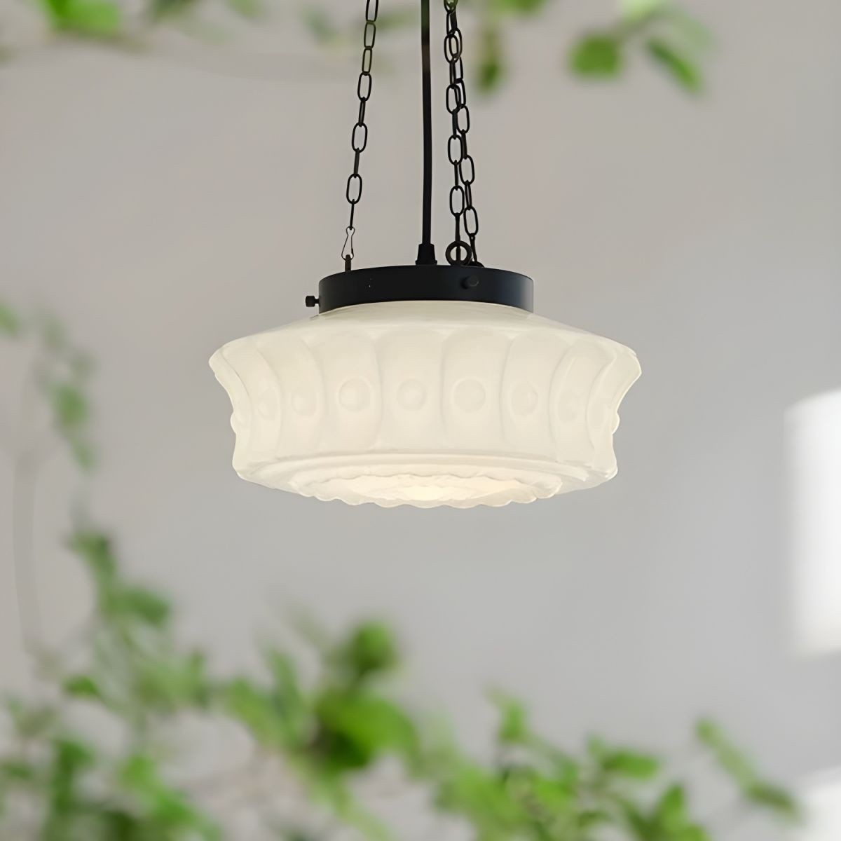 Iron Glass Cylinder Shade Chandelier K827