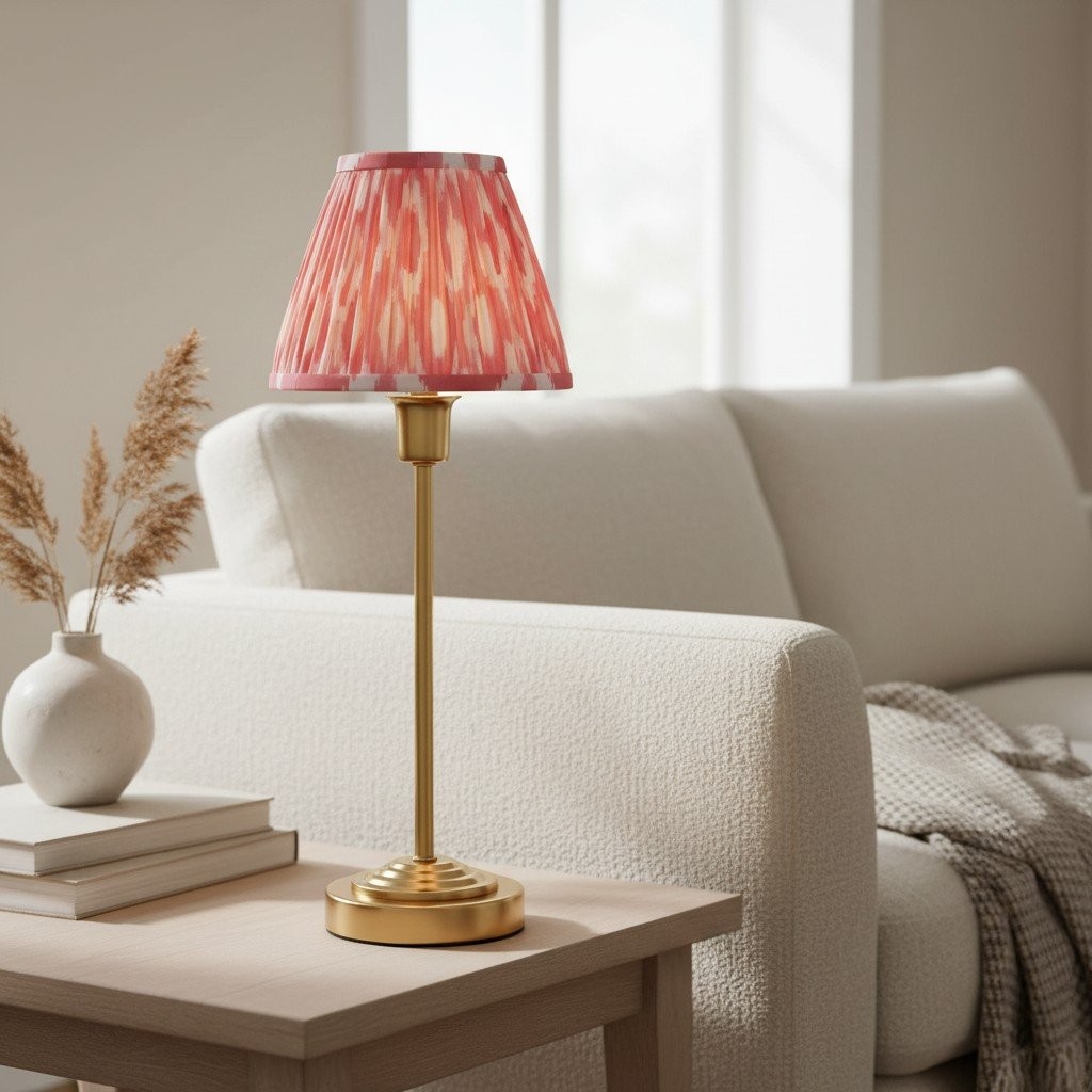 Bronzuno Patterned Fabric Table Lamp - Modern-Bohemian Bedside Light K1925