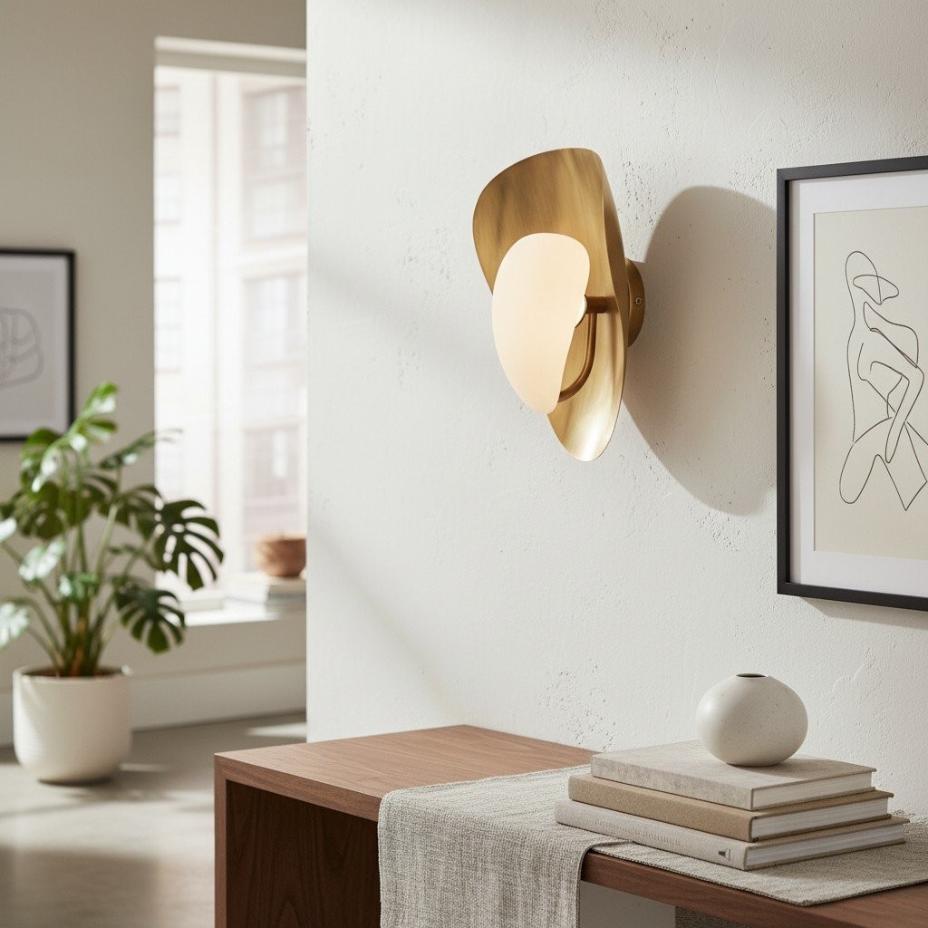 Shella Artistic Wall Lamp - Petal-Like Shade Design for Bedroom or Hallway K1651