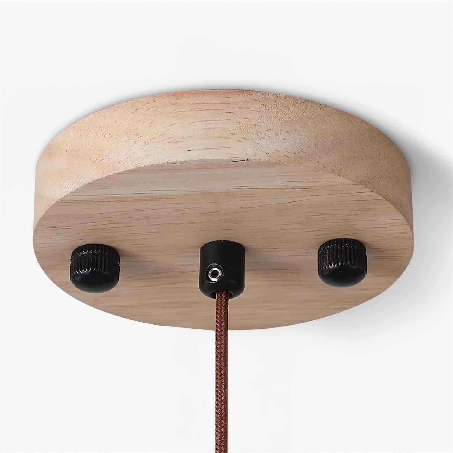 Modern Minimalist Wood Travertine Disc Pendant Light K478