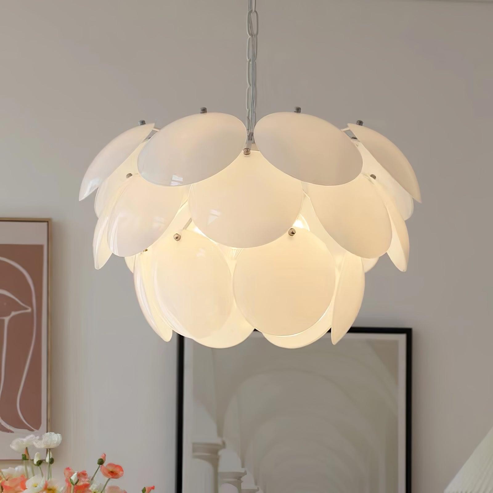 Luxury Fashion Luminous Petal Glass Chandelier K473