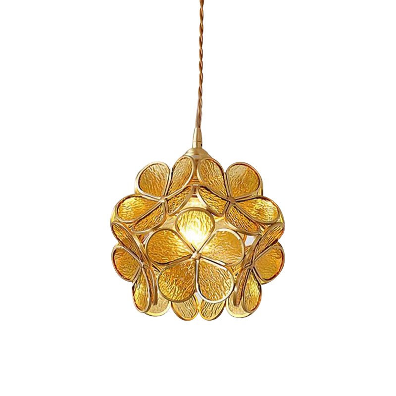 Flower Petal Glass Pendant Light