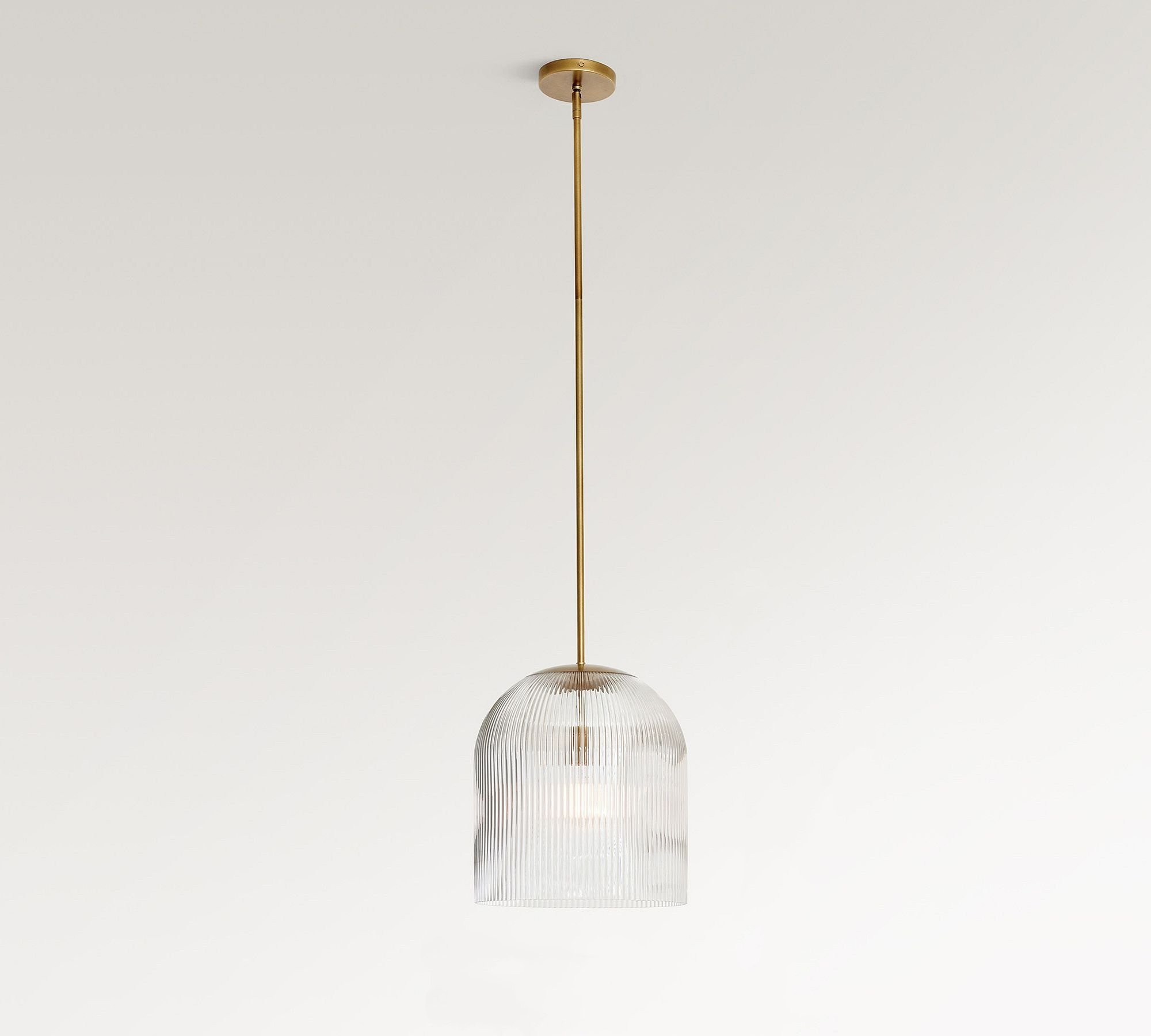 Bravira Textured Glass Pendant Light - Minimalist Modern Lamp for Kitchen Island K1325