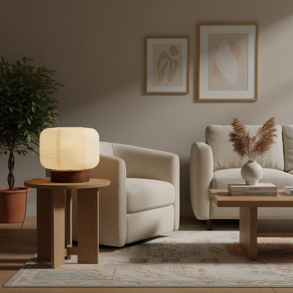 Tivo Paper Lantern Minimalist Table Lamp - Modern Design Lighting for Home Interiors K2189