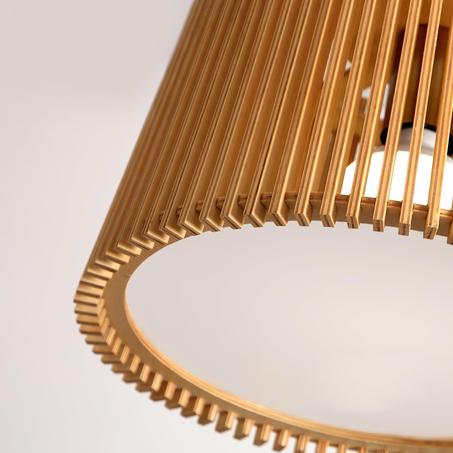 Wooden Log Color Cage Pendant Light K654