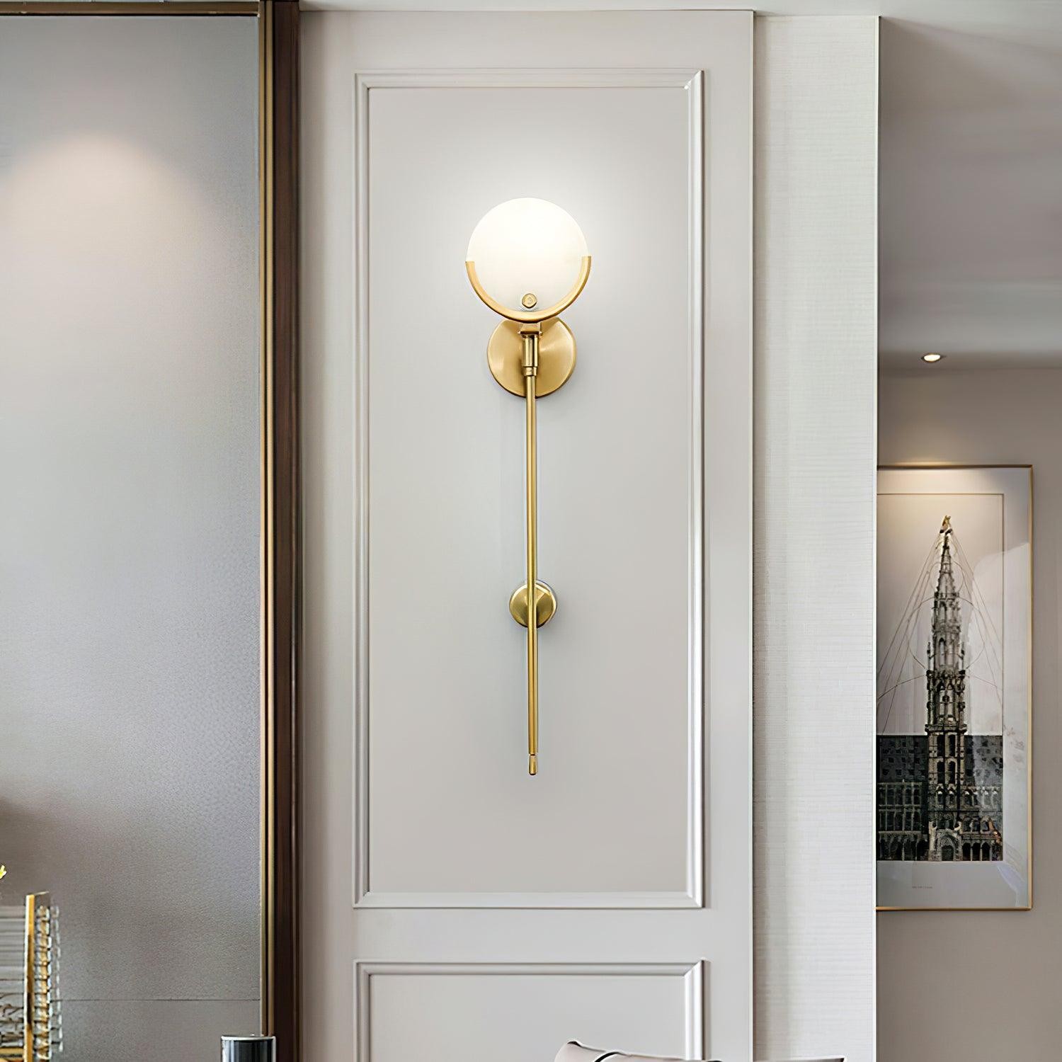 Metal Brass Spherical Bedroom Wall Lamp K247