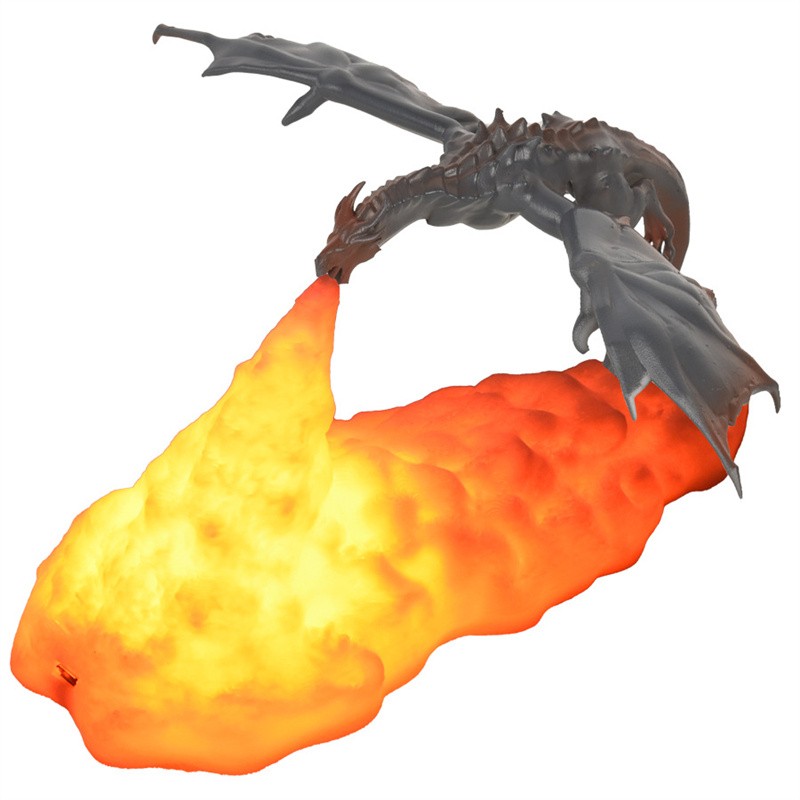 Creative 3D Printed Airplane Fire Dragon Table Lamp K214