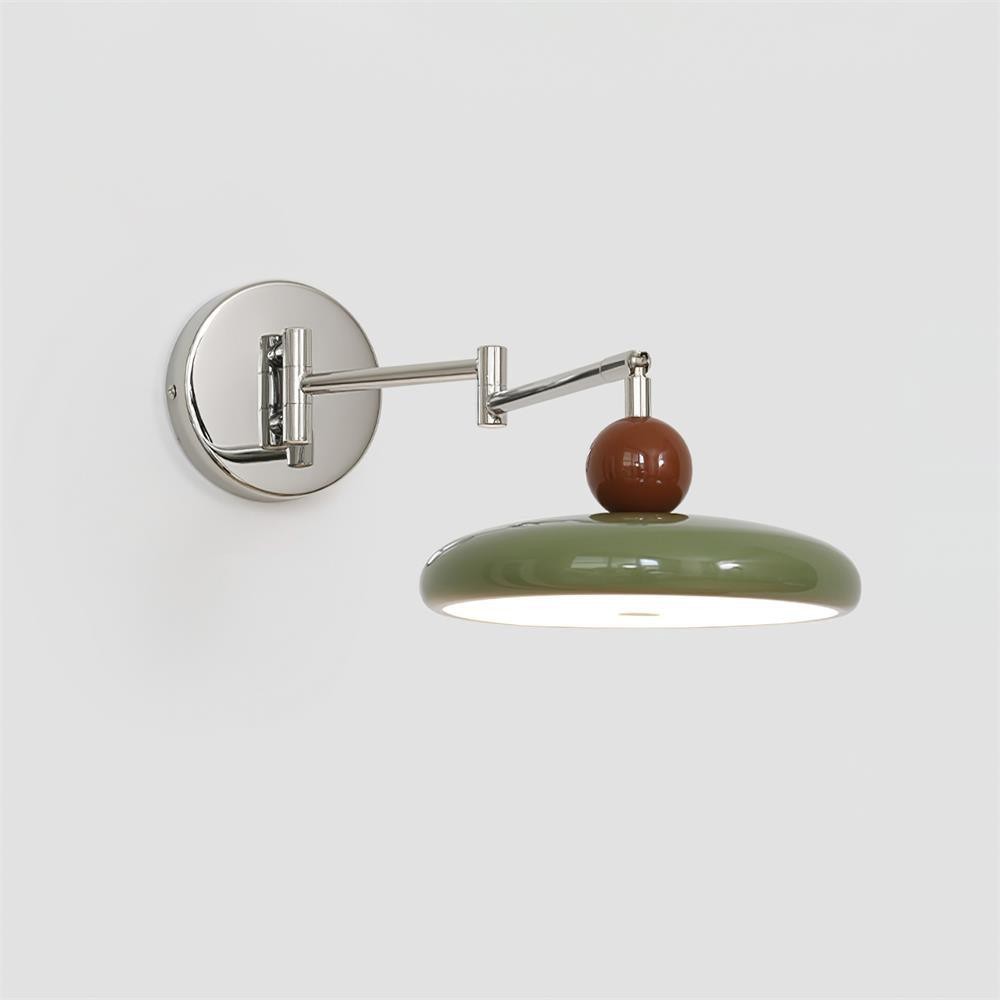 Cream Style Adjustable Swing Arm Disc Reading Wall Lamp K460