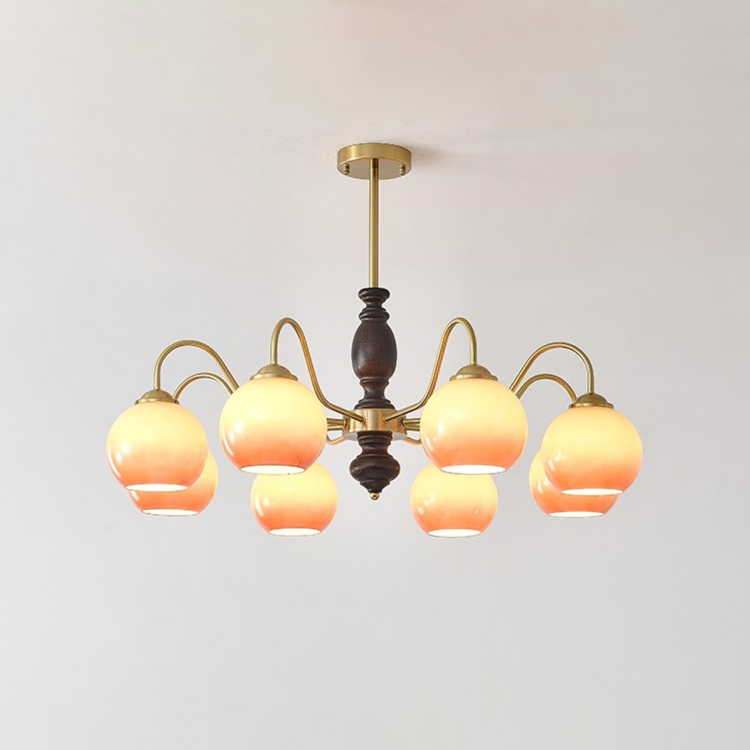 French Medieval Style Caramel Orb Chandelier K292