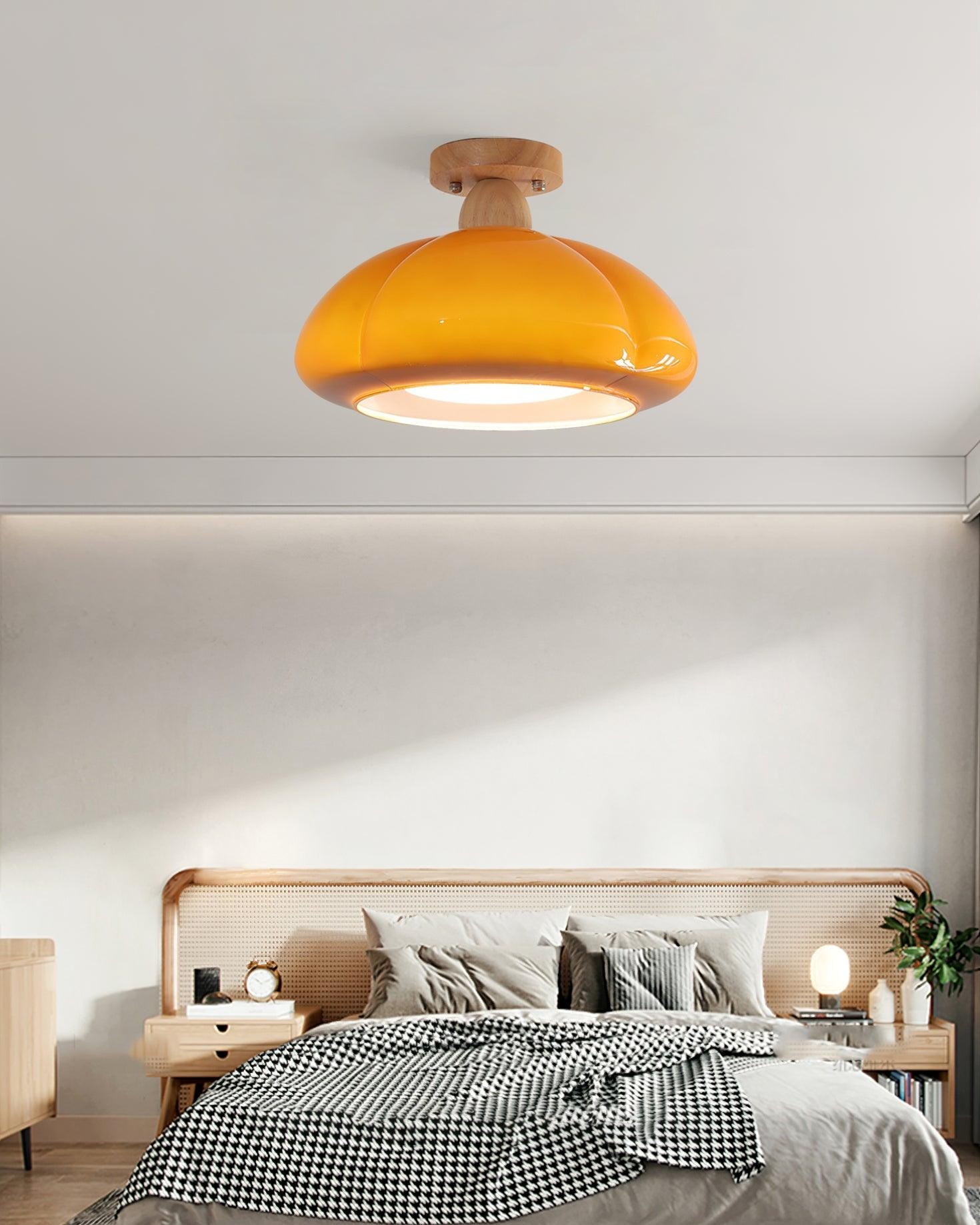 Pumpkin Glass Ceiling Light For Kitchen K320