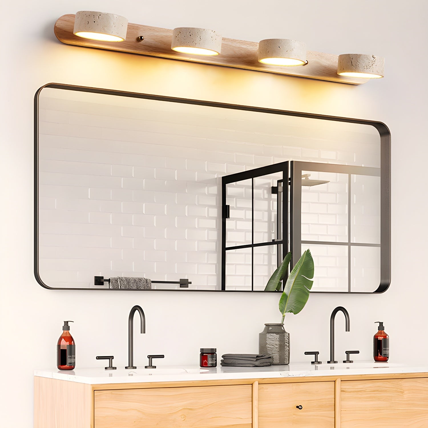 Travellia Scandinavian Travertine Vanity Wall Light K902